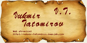 Vukmir Tatomirov vizit kartica